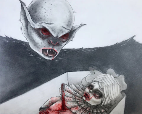 "Dracula Wept" Original Drawing